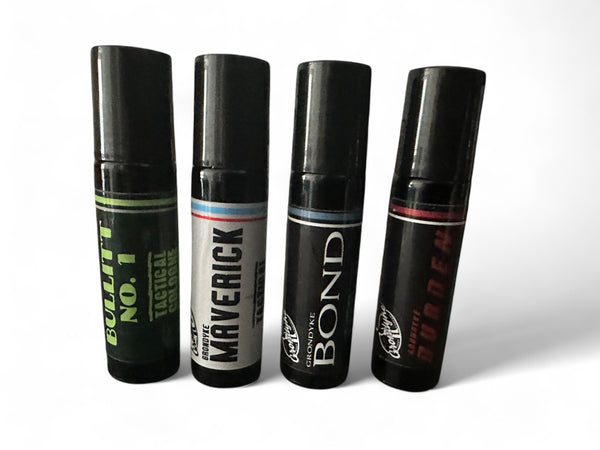 Pheromone Cologne Four Pack - Bullitt, Bond, Durden, Maverick, 10ML Each