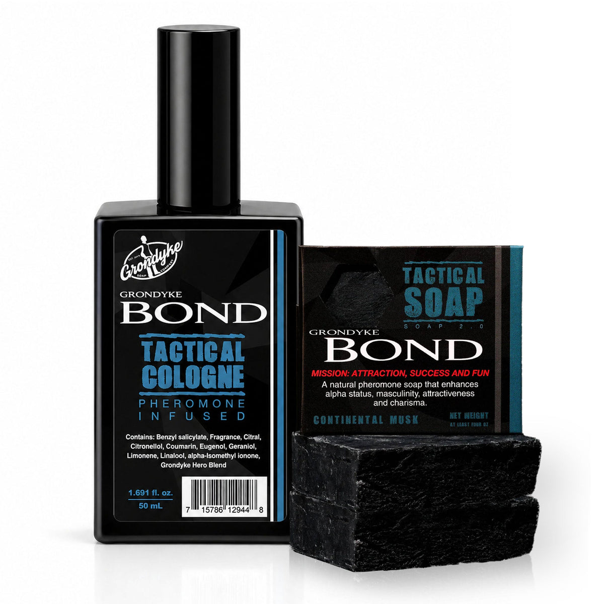 The Cologne Starter Set, Bond: one 100ml spray and three bars