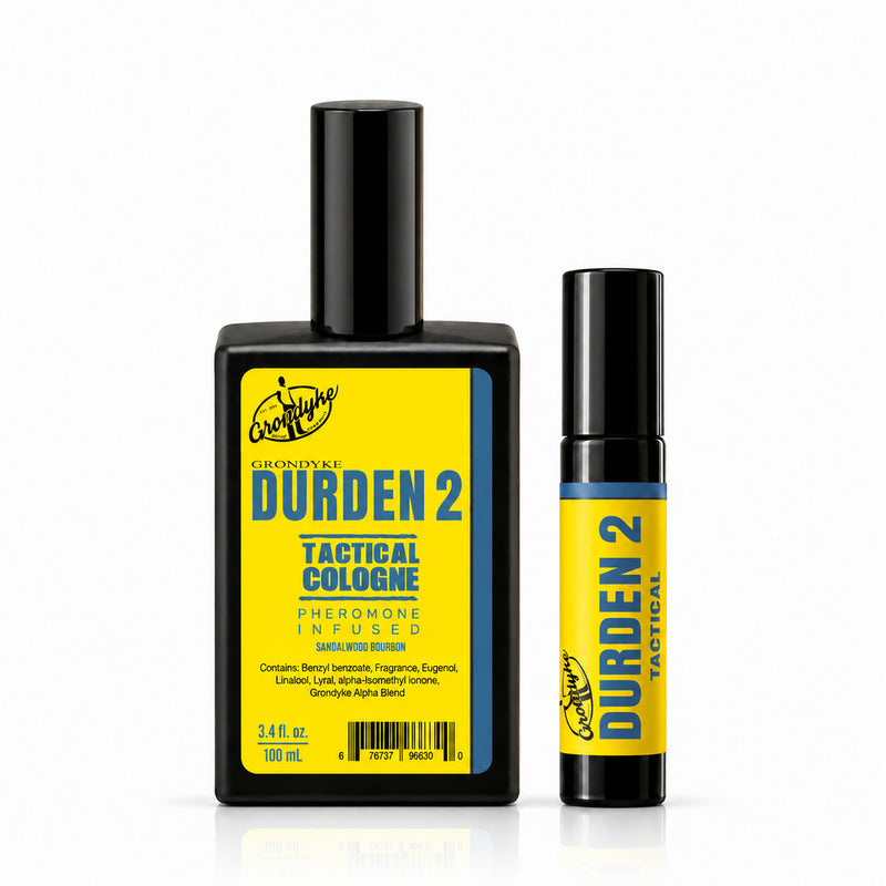 Durden 2 spray cologne, 100ml, beside the 10ml roll-on