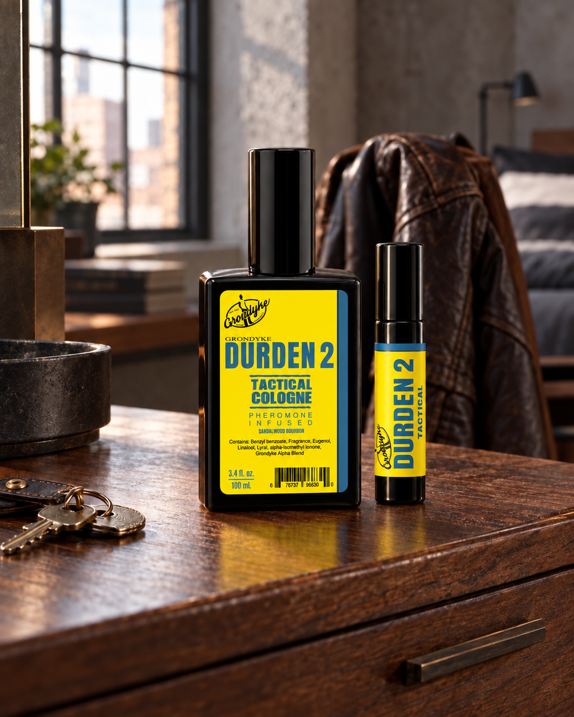 Durden 2 spray cologne and roll-on